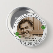 Stylish Shamrock Photo & Memorial Keepomwille Butt Ronde Button 7,6 Cm (Voorkant /achterkant)