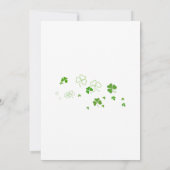 Stylish Shamrock Wedding Invitation Kaart (Achterkant)