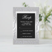 Stylish Silver Diamonds 60e mariage RSVP (Debout devant)