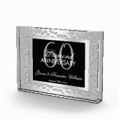 Stylish Silver Diamonds 60th Wedding Jubileum Fotoblokken (Rechts)