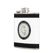 Stylish Silver Monogram Initiaal G Heupfles (Links)