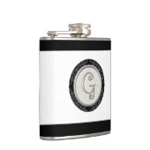 Stylish Silver Monogram Initiaal G Heupfles (Rechts)