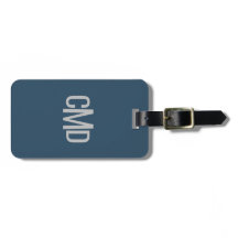 Stylish Silver Monogrammed Bagagelabel | San Juan
