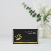 Stylish Simple Gold Handyman Tools Frame Visitekaartje (Staand voorkant)