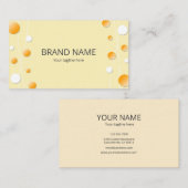 Stylish Simple Orange Yellow Dot Pattern Frame Visitekaartje (Voorkant / Achterkant)