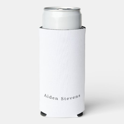 Stylish Simple Plain Black & White Minimalist Name (Seltzer Voorkant)