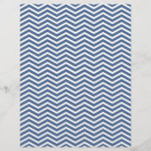 Stylish Slate Blue Chevrons Boutique Events Flyer (Achterkant)