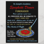 Stylish Spaghetti Dinner Fundraiser Event Flyer (Voorkant)