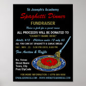 Stylish Spaghetti Dinner Fundraiser Event Poster (Voorkant)