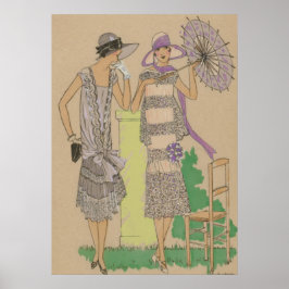 Stylish Spring Flappers, dames van 20 jaar Poster