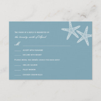 Stylish Starfish Wedding RSVP/Response-kaarten RSVP Kaartje