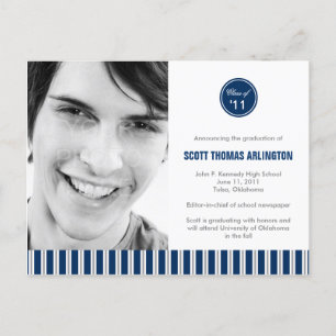 Stylish Stripes Graduation Faire-part / Invitation