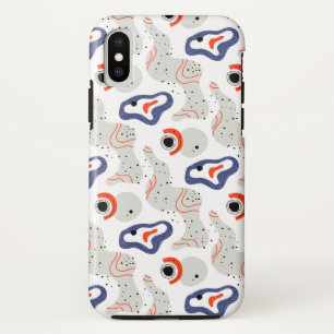 Stylish Swirls and Curbs Abstract Pattern iPhone X Hoesje