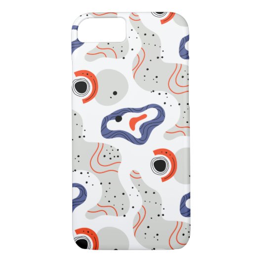 Stylish Swirls and Curbs Abstract Pattern Case-Mate iPhone Case (Achterkant)