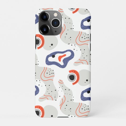 Stylish Swirls and Curbs Abstract Pattern iPhone Hoesje (Achterkant)