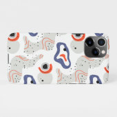 Stylish Swirls and Curbs Abstract Pattern iPhone Hoesje (Achterkant horizontaal)