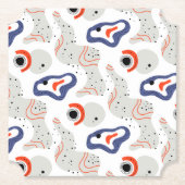 Stylish Swirls and Curbs Abstract Pattern Kartonnen Onderzetters (Voorkant)