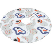 Stylish Swirls and Curbs Abstract Pattern Kerstboom Rok (Gekanteld)