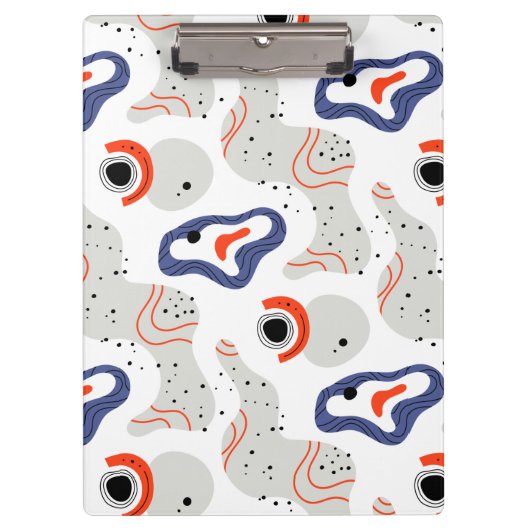 Stylish Swirls and Curbs Abstract Pattern Klembord (Voorkant)
