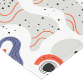 Stylish Swirls and Curbs Abstract Pattern Korte Tafelloper (Hoek)