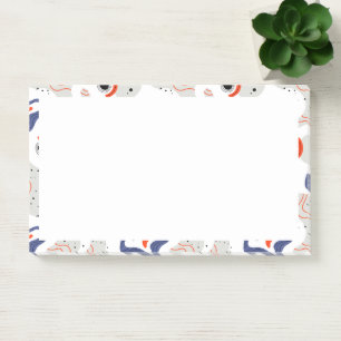 Stylish Swirls and Curbs Abstract Pattern Post-it® Notes