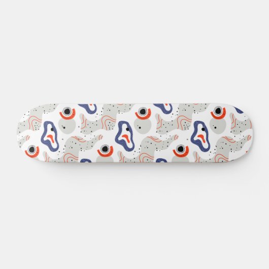 Stylish Swirls and Curbs Abstract Pattern Skateboard (Horizontaal)
