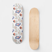 Stylish Swirls and Curbs Abstract Pattern Skateboard (Voorkant)