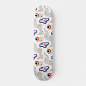 Stylish Swirls and Curbs Abstract Pattern Skateboard (Voorkant)