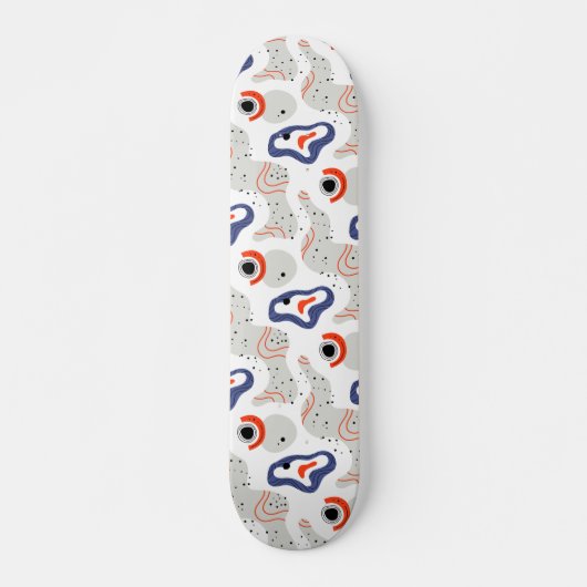 Stylish Swirls and Curbs Abstract Pattern Skateboard (Voorkant)
