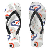 Stylish Swirls and Curbs Abstract Pattern Teenslippers (Voetbed)