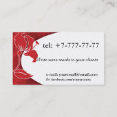 Stylish Tailor Dressmaker red Visitekaartje (Achterkant)