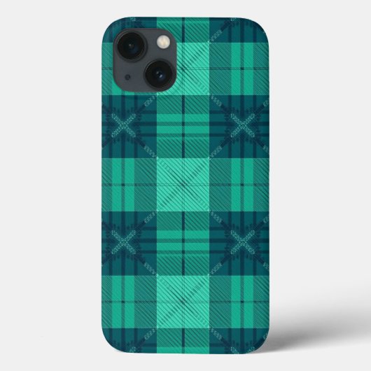 Stylish Tartan Plaid Green iPhone / iPad case (Achterkant)