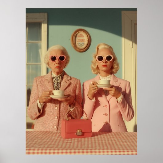 Stylish Tea Time Duo Poster (Voorkant)