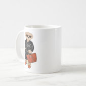 Stylish Teddy Bear Chic Trench Coat Bear Mug (Devant gauche)