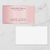 Stylish Template Rose Gold Professional Luxurious Visitekaartje (Voorkant / Achterkant)