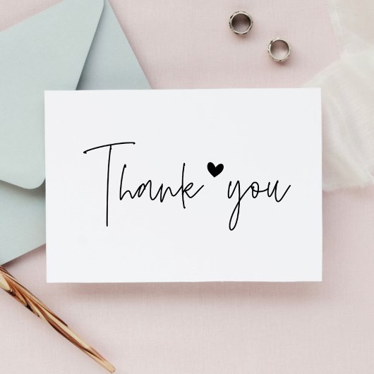  Stylish Thank You Modern Heart Rubberstempel