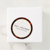 Stylish Tortoiseshell Chic Luxury Bedankjes Labels (In situ)