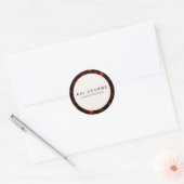 Stylish Tortoiseshell Chic Luxury Ronde Sticker (Envelop)