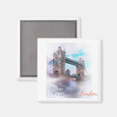 Stylish Tower Bridge London UK Magnet Magneet (Voorkant / Achterkant)