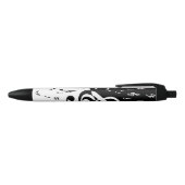 Stylish Treble Clef Wave Black and White Zwarte Inkt Pen (Bovenkant)
