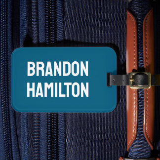 Stylish Trendy Black Out Modern Minimalist Simple Bagagelabel