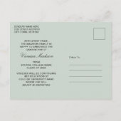 Stylish Trendy Chic 3 Photo Green Afstuderen Briefkaart (Achterkant)