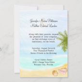 Stylish Tropical Beach Wedding Invitation (Devant)