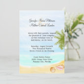 Stylish Tropical Beach Wedding Invitation (Debout devant)