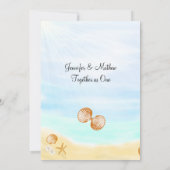 Stylish Tropical Beach Wedding Invitation (Dos)