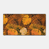 Stylish Tropical Leaf Orange Black Botanique (Recto)