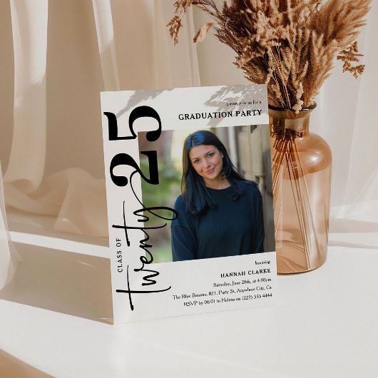 Stylish Twenty25 Photo Graduation Party Invitation