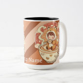Stylish Two-Tone Fox Reading Mug (Devant droit)