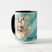 Stylish Two-Tone Panda Coffee Mug (Devant gauche)