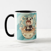 Stylish Two-Tone Panda Coffee Mug Mok (Links)